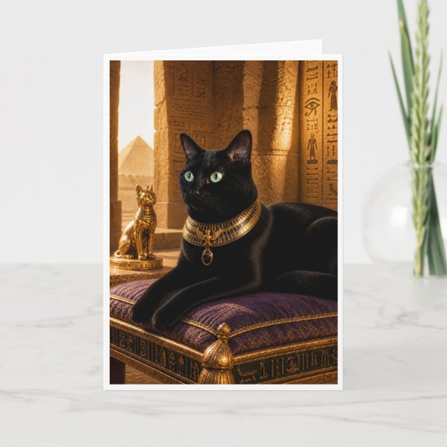 Faraos Svarta Katt Kort (Framsida)