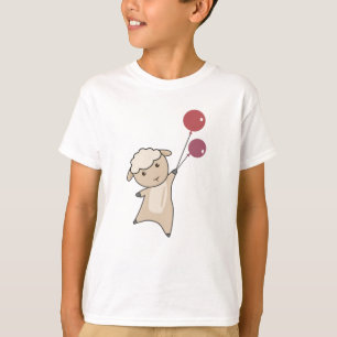 Fårar flyger upp med ballonger från vanliga djur t shirt