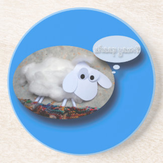 Fårår? Kinesiska årets zodiac Sandstone-Underlägg Underlägg