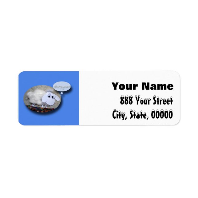 Fårår Kute kinesiska nyårshämmare Returadress Etikett (Framsidan)