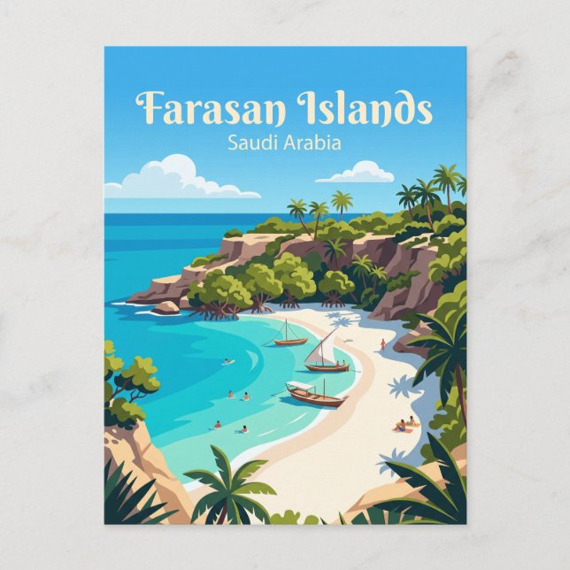 Farasanöarna Saudiarabien Vykort (Framsida)