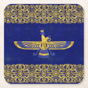 Faravahar Farohar - - Fravashi Underlägg Papper Kvadrat
