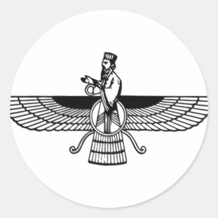 Faravahar Runt Klistermärke