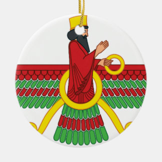 Faravahar symbol julgransprydnad keramik