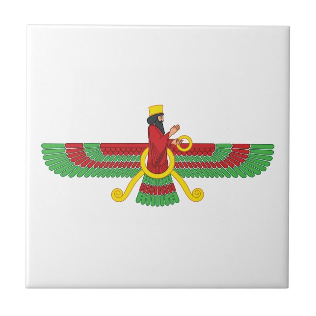 Faravahar symbol kakelplatta (Framsidan)