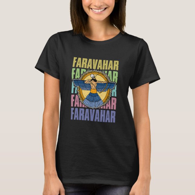 Faravahar Zoroastrianism Zarathustra Symbol philos T Shirt (Framsida)