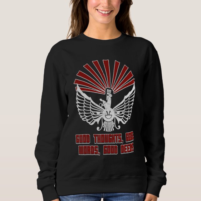 Faravahar Zoroastrianism Zarathustra Symbol philos T Shirt (Framsida)