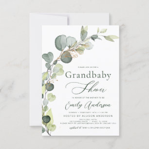 Farbaby Shower Greenery Eucalyptus-inbjudningar Inbjudningar