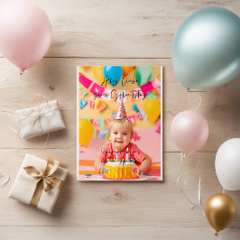 Farbenfrohe Alles Liebe zum Geburtstag 🍀 Vykort