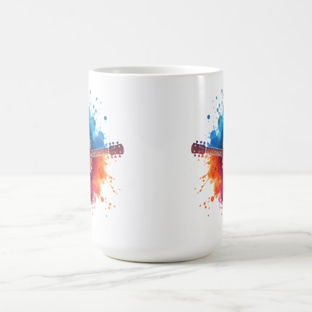 Farbenfrohe Gitarre Kaffemugg (Center)