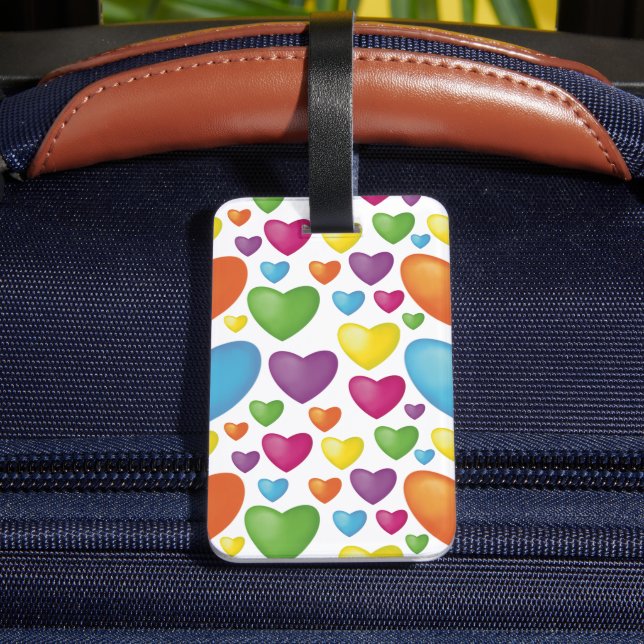 Farbenfrohe Herzen Bagagebricka (Baksida Insitu 4)