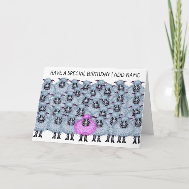 Fårbesättning med fårkort i lycklig kort (Framsida)