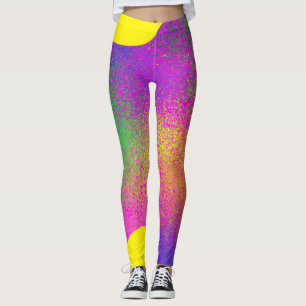 Farbklecks mit bunten gesprenkelten Punkten Leggings