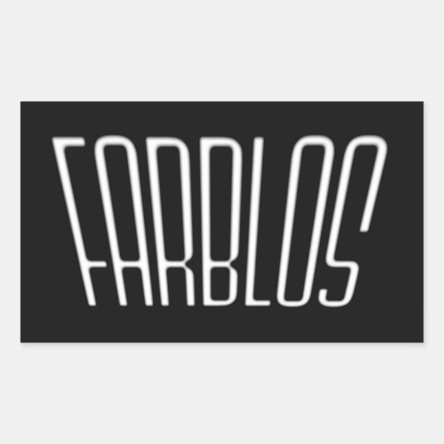 Farblos sticker rektangulärt klistermärke (Framsida)