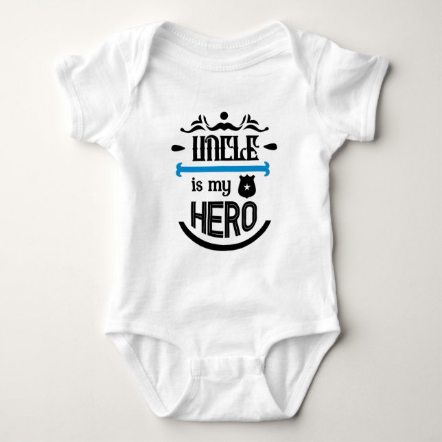 Farbror är min hjälte Baby-bodysuit T Shirt (Framsida)
