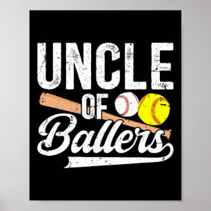 Farbror Ballers Baseball Softball farbror Poster
