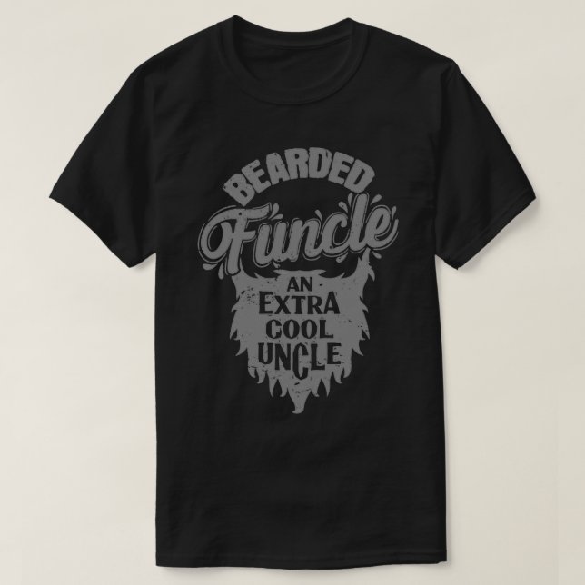 Farbror Bart Bearded Funcle an Extra coola farbror T Shirt (Design framsida)