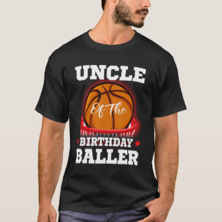 Farbror basketball-födelsedagspojken Familj Baller T Shirt