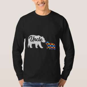 Farbror Bear Autism Awareness Kärlek Support Famil T Shirt
