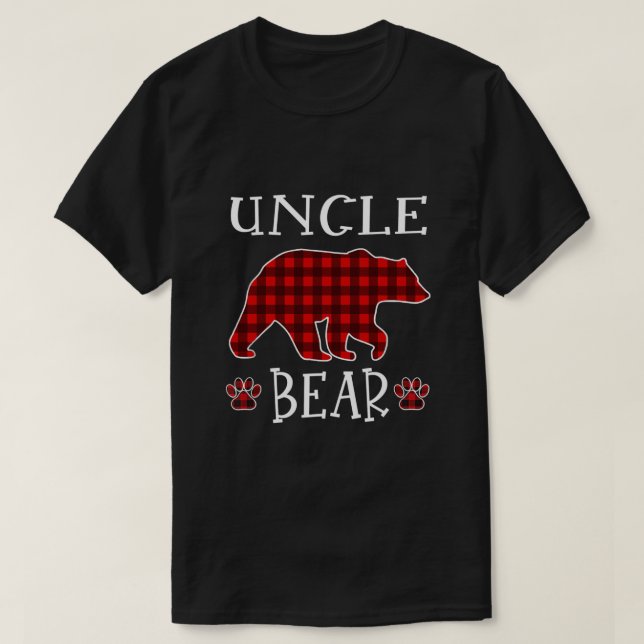 Farbror Bear jul jul Pajama Red Play Buffalo Fami T Shirt (Design framsida)