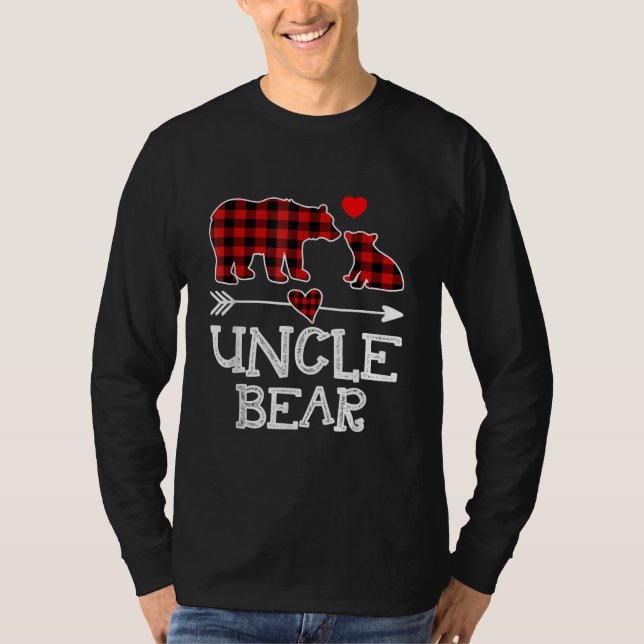 Farbror Bear jul jul Pajama Red Play Buffalo T Shirt (Framsida)