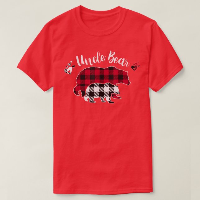 farbror Bear Red Grått Buffalo Play Pajama T Shirt (Design framsida)