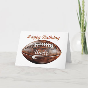 Farbror Birthday Grunge Large Football Sports Kort