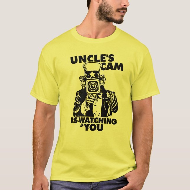 Farbror Cam tittar på dig T Shirt (Framsida)