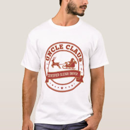 Farbror Claus certifierad slädförare | Vintage jul T Shirt