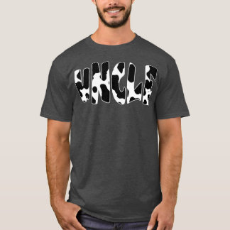Farbror Cow Skriv ut rad Mönster T Shirt