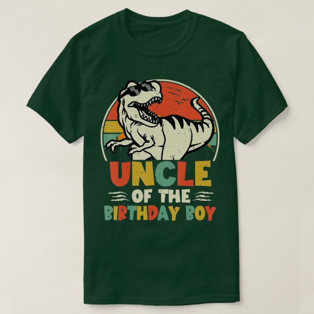 Farbror Dinosaur från Birthday Boy Matching Family T Shirt (Design framsida)