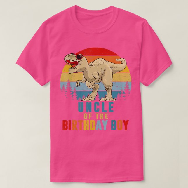 Farbror Dinosaur från Birthday Boy Matching Family T Shirt (Design framsida)