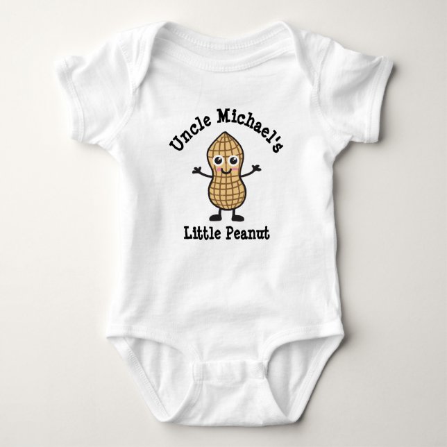Farbror (ditt namn -'s) Little Peanut T Shirt (Framsida)