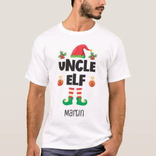 Farbror elf-familjens matchande christmas-utrustni t shirt