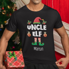 Farbror elf-familjens matchande christmas-utrustni t shirt
