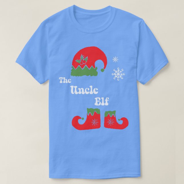Farbror Elf jul Elf Tee Familjen Matching Gi (Design framsida)