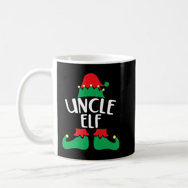 Farbror Elf Matching Family Group jul Party Pa Kaffemugg (Vänster)