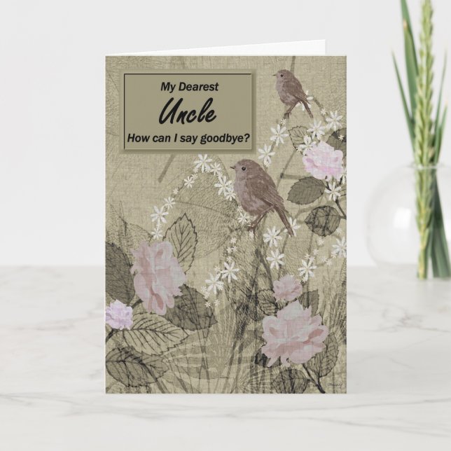Farbror - En slutlig Bra-bye - Digital Painting Kort (Framsida)
