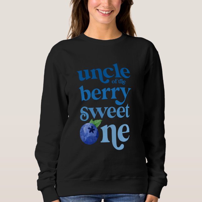 Farbror First Birthday Berry Sweet One Blueberry 1 T Shirt (Framsida)
