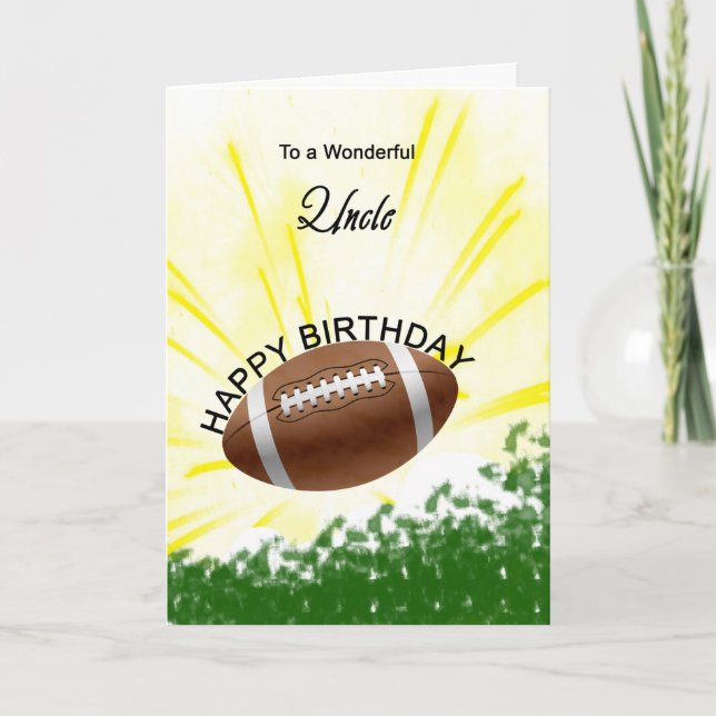 Farbror Football Birthday Card Kort (Framsida)