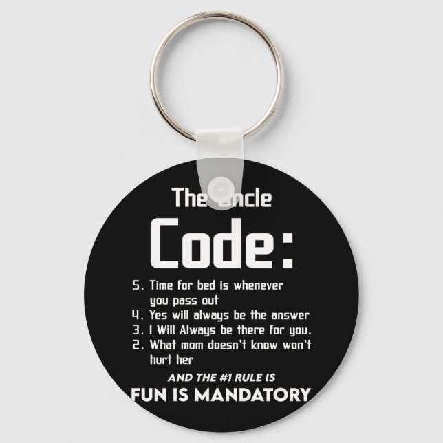 Farbror från Niece Nephew Coola 5 Sak Nyckelring (Framsida)