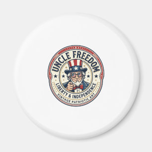 Farbror Freedom Patriotisk Farbror Sam Grundande K Magnet