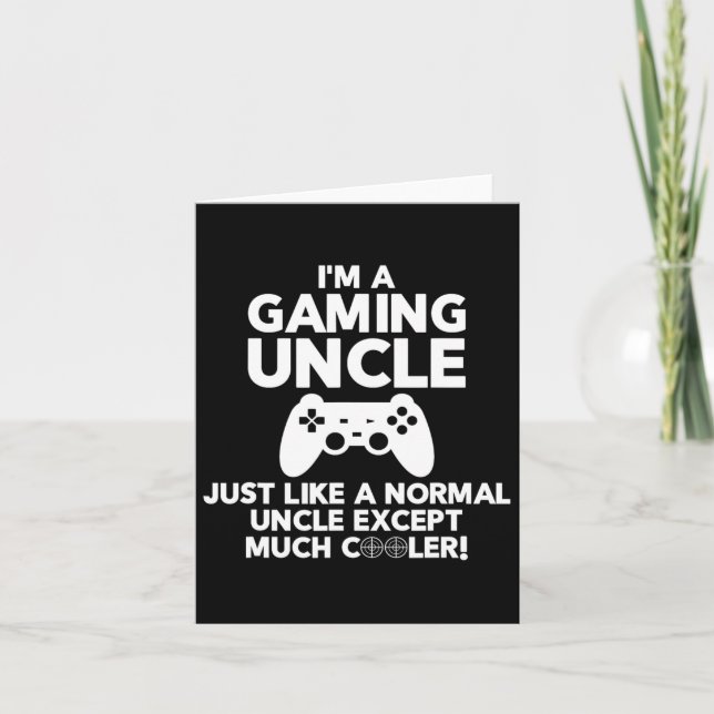 Farbror Gamer Funny Gaming Video Game Shirts Kort (Framsida)