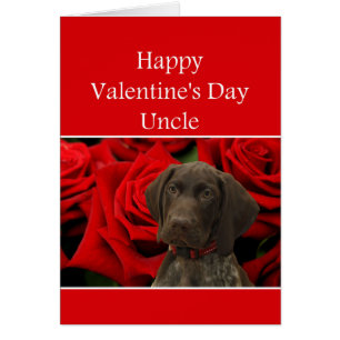 Farbror Glossy Grizzly Valentine Puppy Kärlek Hälsningskort