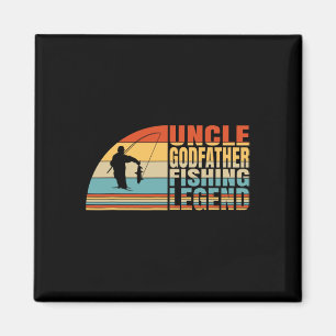 Farbror Godfather and Fishing Legend Magnet