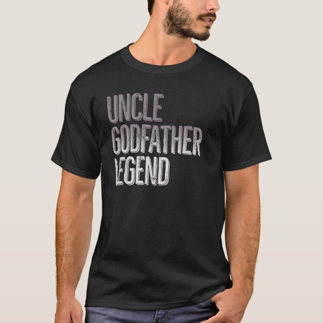 Farbror Godfather Legend Baptism T Shirt (Framsida)