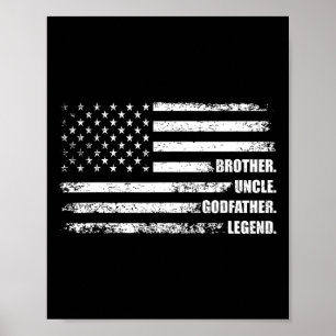 Farbror Godfather Legend Roligt Best Funny farbror Poster