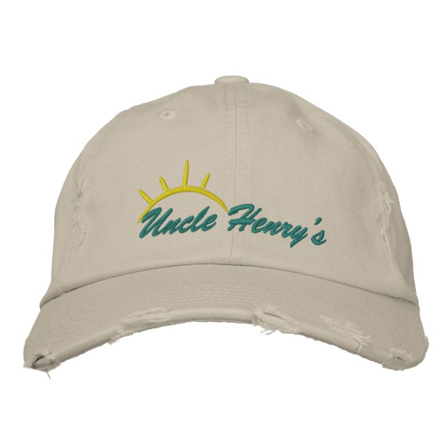 Farbror Henry's Embrioderad Hat Broderad Keps (Framsida)