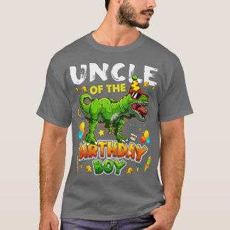 Farbror i Birthday Boy Dinosaur farbror Family Bir T Shirt