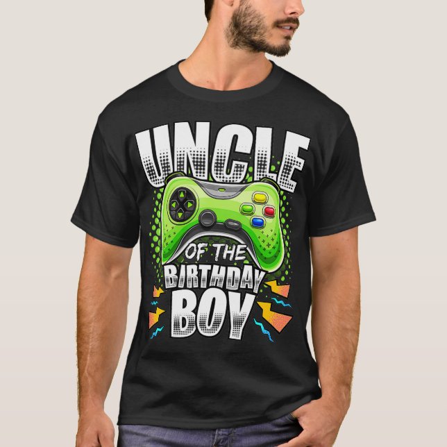 Farbror i Birthday Boy Matching Video Game Birt T Shirt (Framsida)